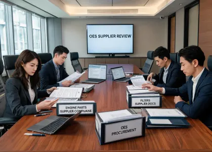 Procurement team reviewing supplier documentation