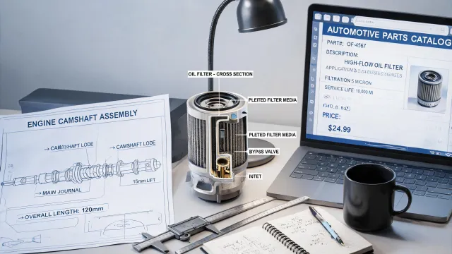 Technical article workspace for MAHLE engine and filter catalog review